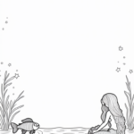 Little mermaid weaving dreams