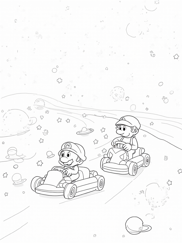 mario kart coloring pages