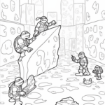 Teenage Mutant Ninja Turtles cheese maze
