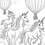 Unicorns in a balloon festival