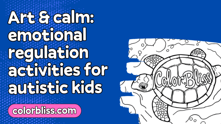 A coloring page of Art & calm: emotional regulation activities for autistic kids