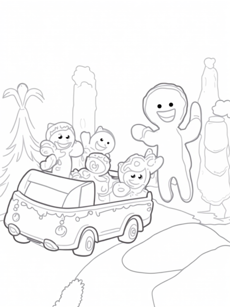 Gingerbread family road trip