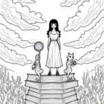 Wednesday Addams in a dreamscape