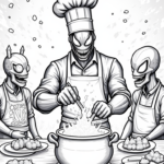 Venom cooking in a cosmic kitchen
