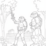 Teenage Mutant Ninja Turtles saving wildlife