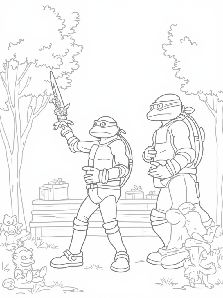 Teenage Mutant Ninja Turtles saving wildlife