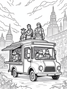 Teenage Mutant Ninja Turtles pizza truck