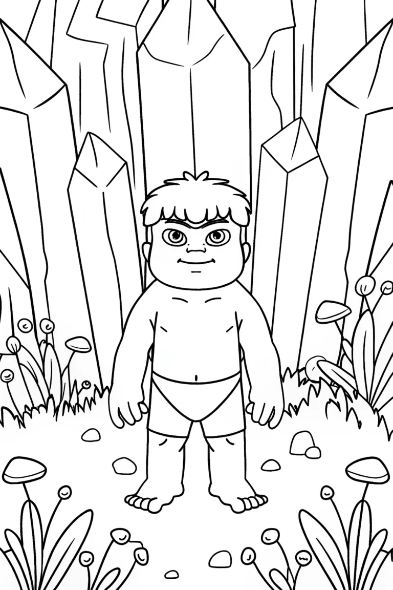Hulk as a nature guardian coloring pages