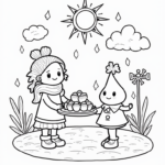 Weather characters Thanksgiving scene
