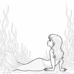 Mermaid stargazer on the ocean floor