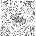 Heart-shaped maze with friends