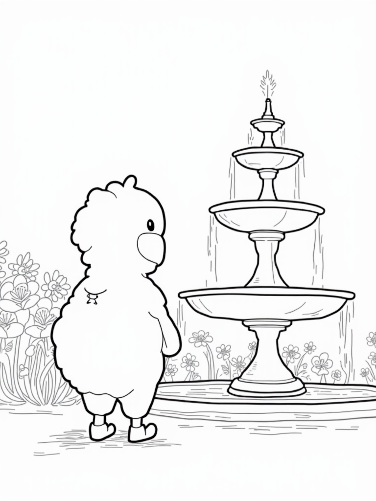 Huggy Wuggy at the magical fountain