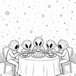 Aliens enjoying a cosmic feast