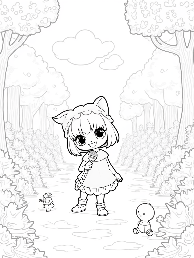 Gabby in a candy forest