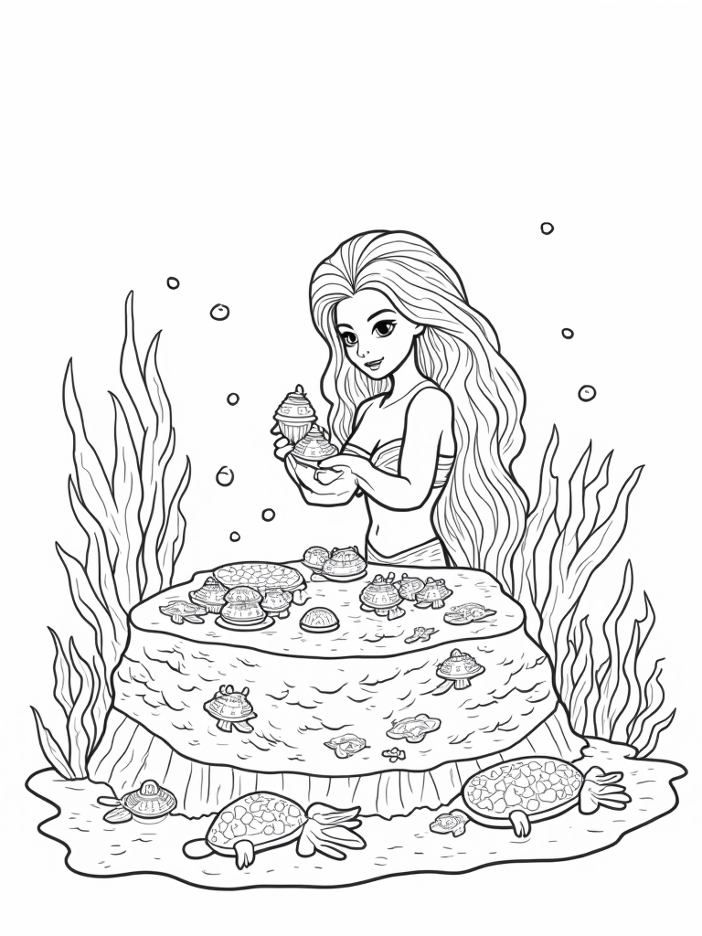 Mermaid crafting lanterns
