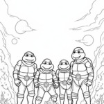 Teenage Mutant Ninja Turtles in space