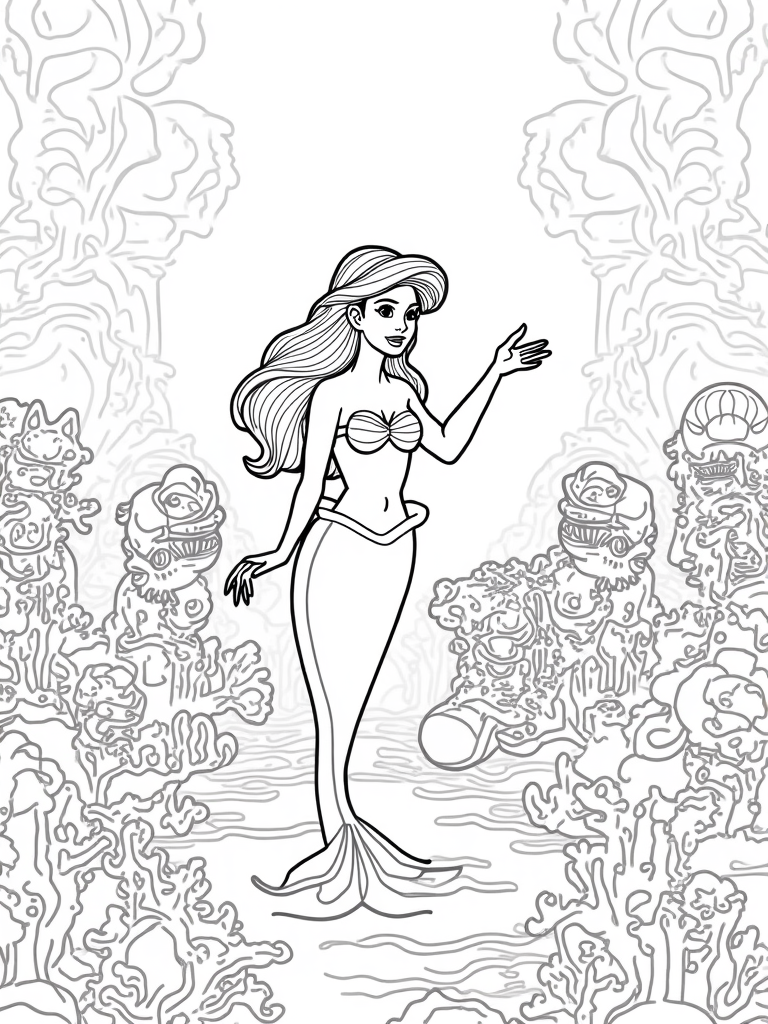 the little mermaid coloring pages