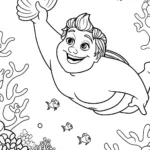 Hulk swimming in the underwater kingdom