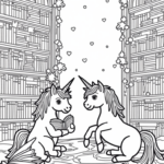 Unicorns in the enchanted library