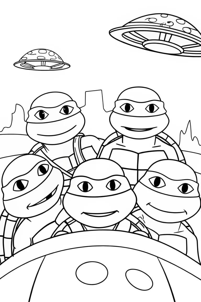 Teenage Mutant Ninja Turtles safari coloring pages