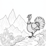 Turkey on a quest in the mountains