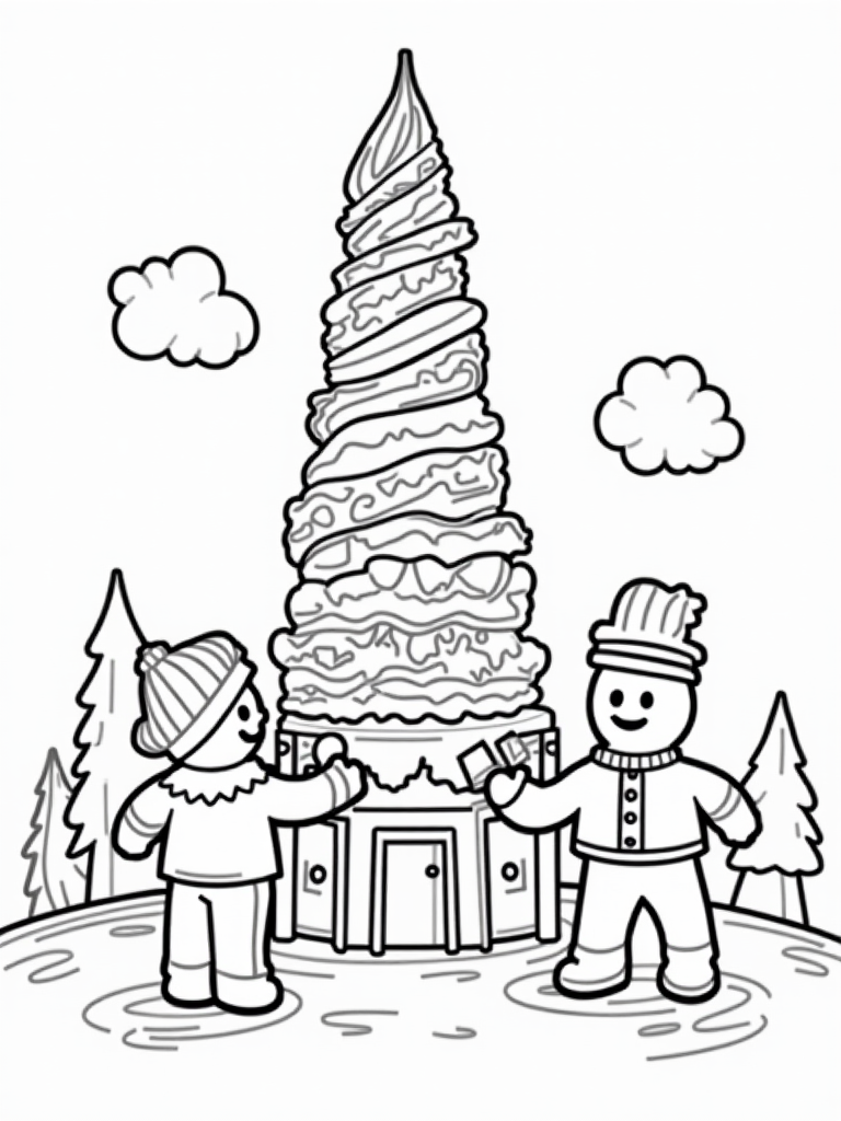 gingerbread house coloring pages