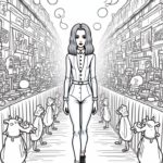 Wednesday Addams in the bazaar