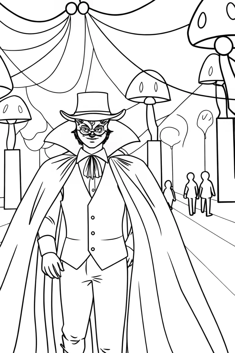 Venom’s underground masquerade coloring pages