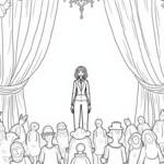 Wednesday Addams in the puppet theater
