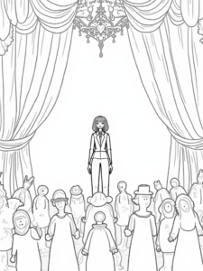 Wednesday Addams in the puppet theater