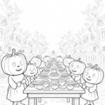Thanksgiving in the enchanted pumpkin village