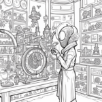 Venom inventing a clockwork machine
