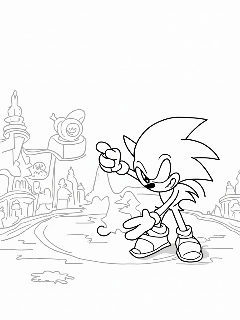 super sonic coloring pages