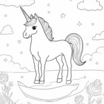 Unicorn on a dream island