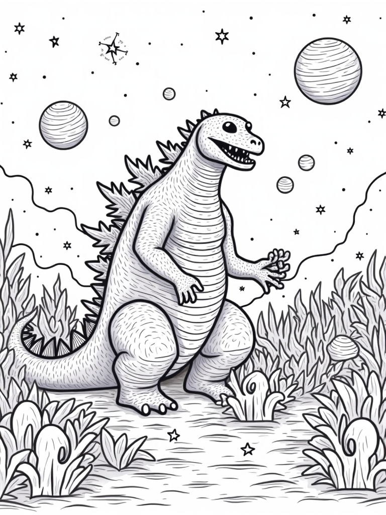 godzilla coloring pages