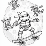 Teenage Mutant Ninja Turtles skateboarding