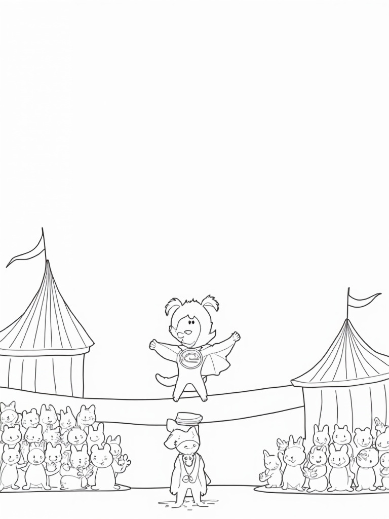 Heroic dog in a circus