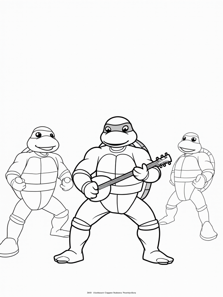 Teenage Mutant Ninja Turtles concert coloring pages