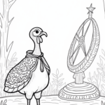 Turkey the timekeeper in the forest