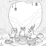 Thanksgiving dinner in the forest