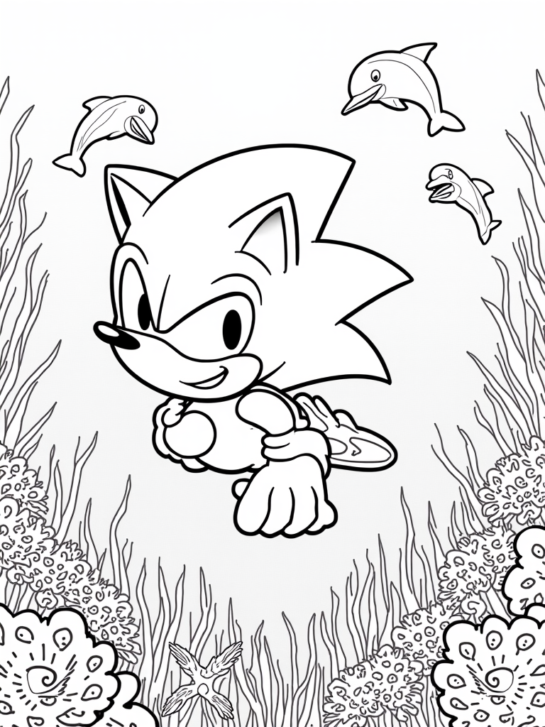 sonic coloring pages