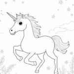 Unicorn in a magical garden