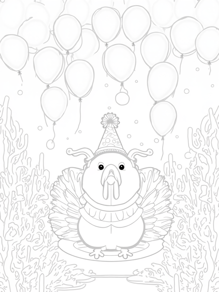 Turkey underwater balloon festival coloring pages