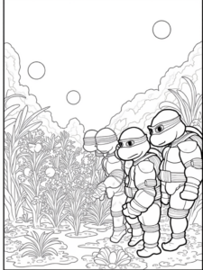 Teenage Mutant Ninja Turtles gardening