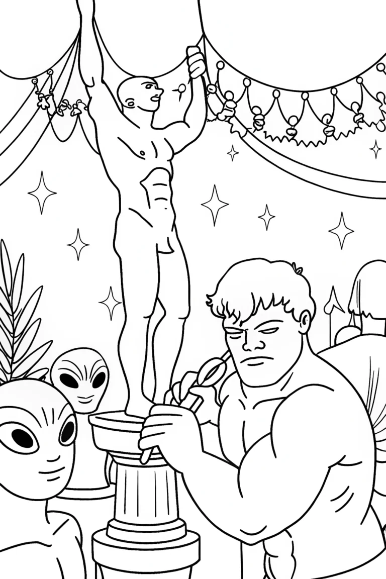 Hulk at the Intergalactic Art Fair Coloring Page coloring pages