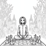 Wednesday Addams chess game