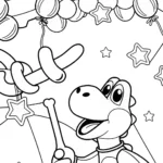 Yoshi making balloon animals