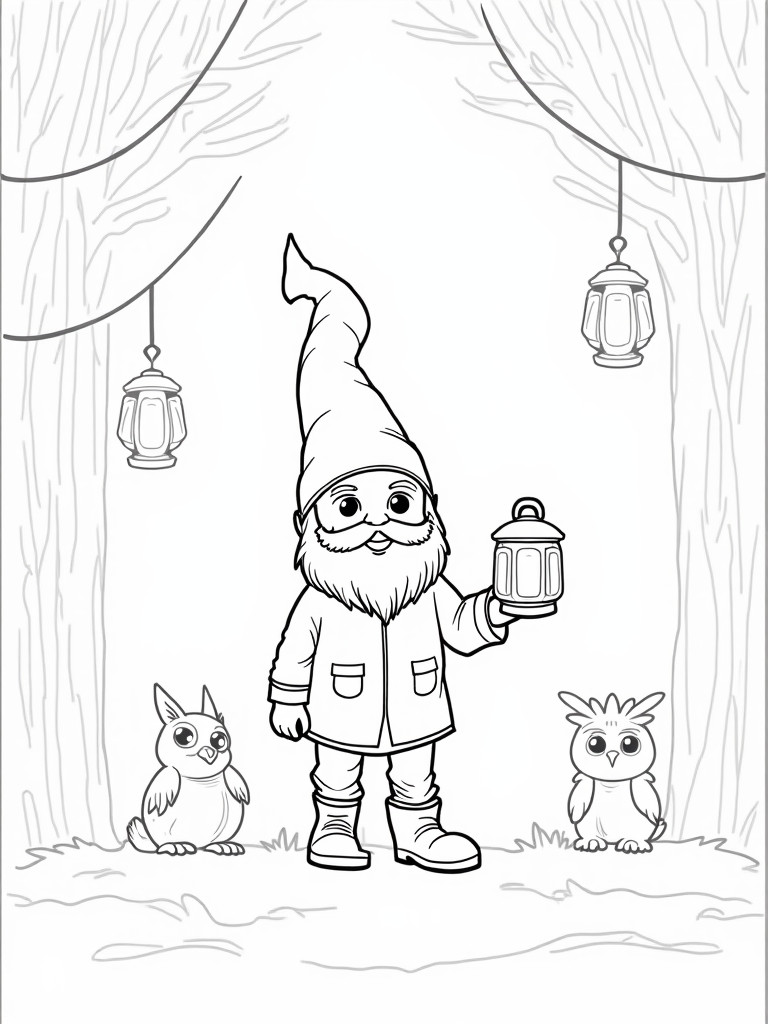 Gnome hosting a lantern festival