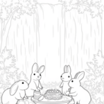 Rabbits celebrating Thanksgiving