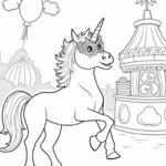 Unicorn at the carnival
